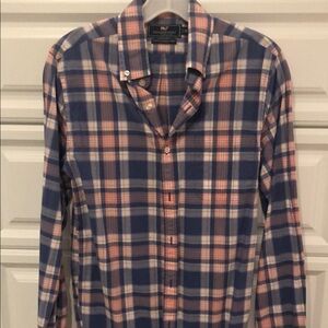 Vineyard Vines Excellent Condition. Plaid Oxford Collar Shirt - Cream,Blue,Pink